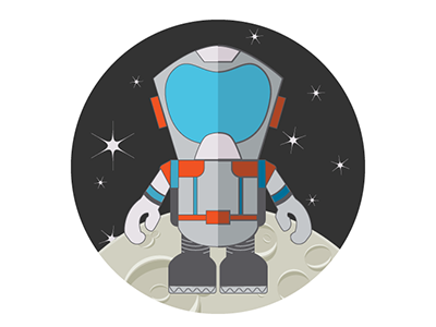 Hx Sticker 04 Astronaut astronaut branding cogwurx explore logo mascot office science space