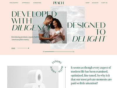 Peach Goods design typography ui ux web