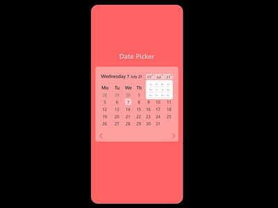 DailyUI 080 - Datepicker