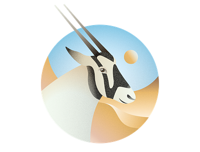 Oryx desert design digital illustration oryx texture vector
