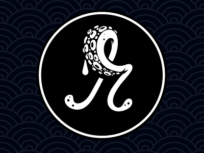 Robot Octopus (2018 rebrand) branding letterform lettering logo octopus r rebrand script tentacle vector