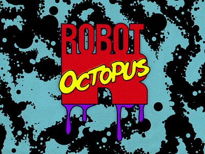 Robot Octopus (Marvel Comics 90's version) branding comic design graphic graphic design jack kirby lettering logo marvel parody space vector