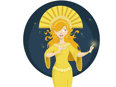 empress of sun empress girl illustration sun vector