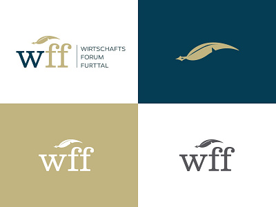 Wff Logo acronym feather forum ink logo quill wff