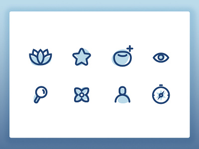 Icons set app flower icon illustration set vector