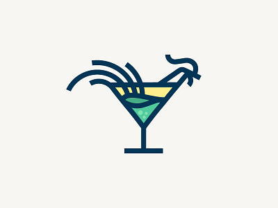 Cock Tail - Logo Icon cocktail drink icon logo rooster vector