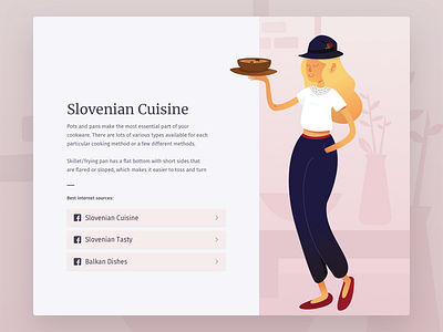 Slovenian Cuisine balkans cuisine food illustration people recipes slovenia tasty ui ux website