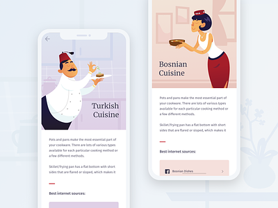 Turkish & Bosnian Cuisine balkans bosnian cuisine food illustration mobile product responsive tasty turkish ui ux