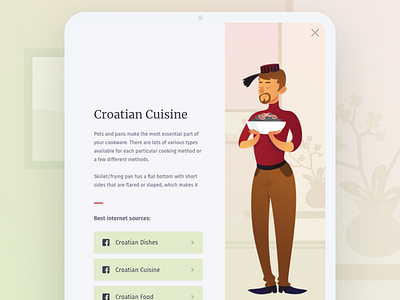Croatian Cuisine - Tablet balkans croatian cuisine food illustration product responsive tablet ui ux