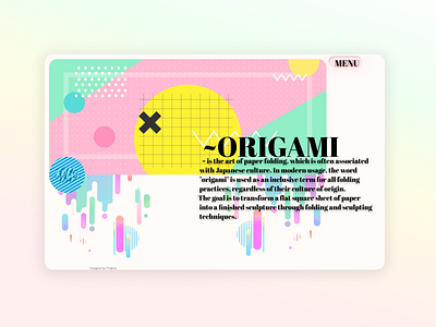 Origami animation app branding design logo origami paper website