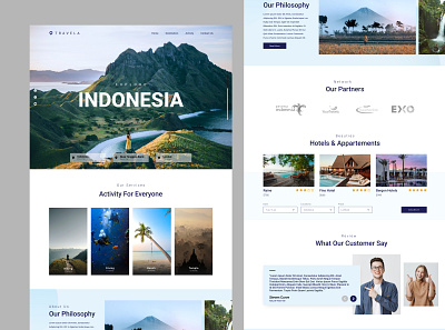 Travela - Landing Page Design creative figma graphic design land ui uiux userinterface website