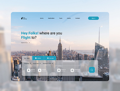 #Exploration - Flight & Travel - Home Page design landingpage travel ui ui design uiux ux website