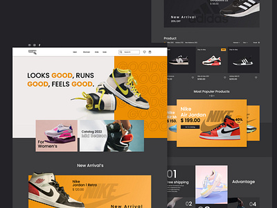 Sneakerhead Home Page app design landing page sneakers ui ui design uiux ux website