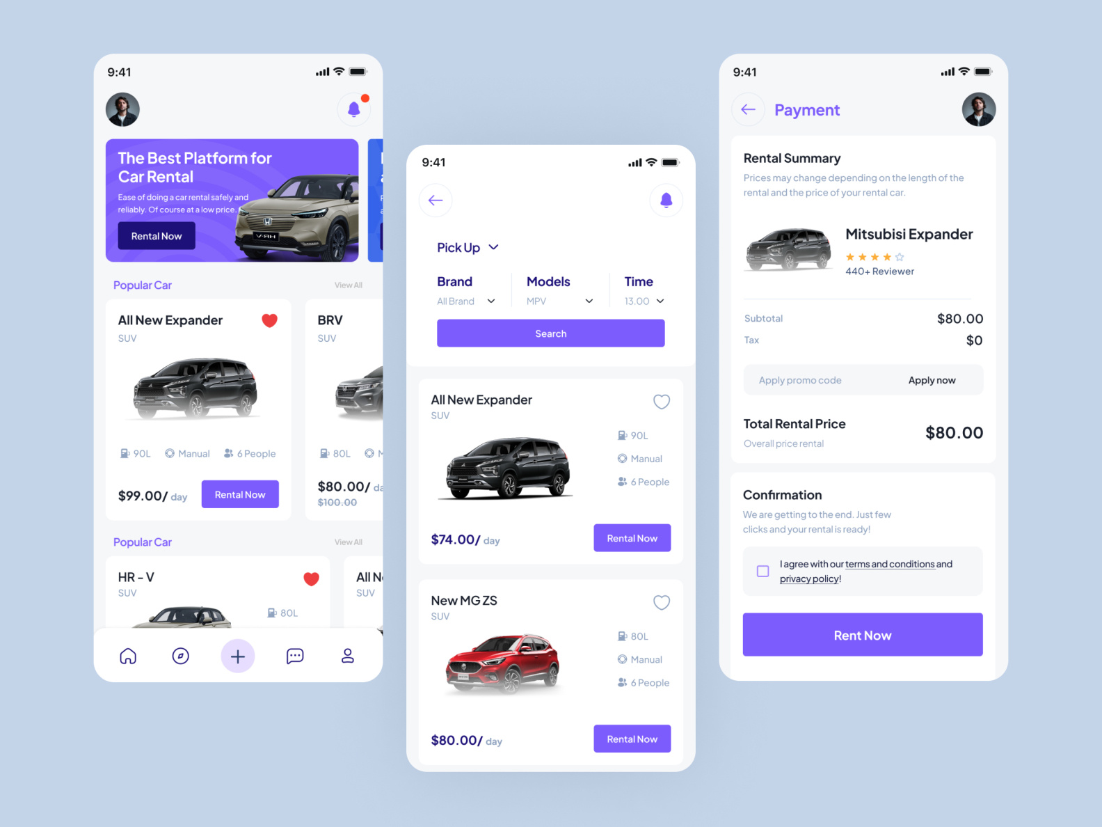 Car Rent MObile Apps by Fadly Nur on Dribbble