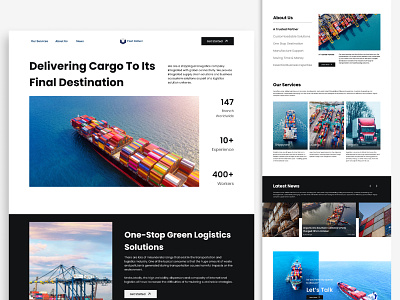 Fast Deliver | landing page Logistic cargo company corporate design figma logistic ui ui design uiux ux web design website