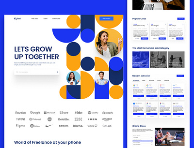 Jfind | landing page Job Seekers design exploration job jobs seeker ui ui design uiux ux web design website