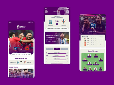 Fifa World Cup 2022 - Mobile Apps app apps design fifa football mobile soccer ui ui design uiux ux world cup