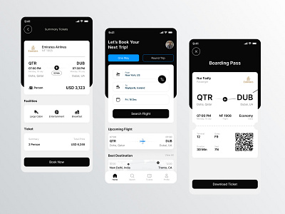 Flight Booking Apps Design ✈️ app booking design fintech flight mobile mobile app ui ui design uiux