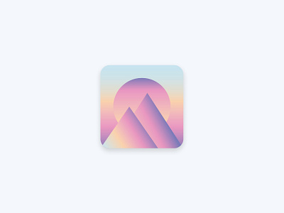 Morning Mountains icon illustration vector