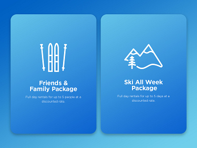 Ski Package Deals app graphic illustration line art ui ux vector web
