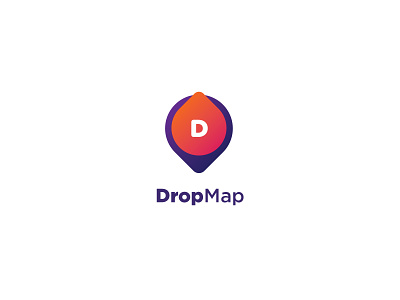 DropMap Logomark app branding design icon logo logomark vector