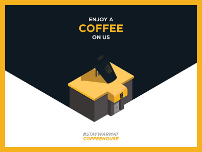 Coffee Promotion design graphic illustration isometric isometric design isometric illustration vector
