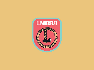 Lumberfest badge branding graphic illustration line art logo logomark patch sticker vector