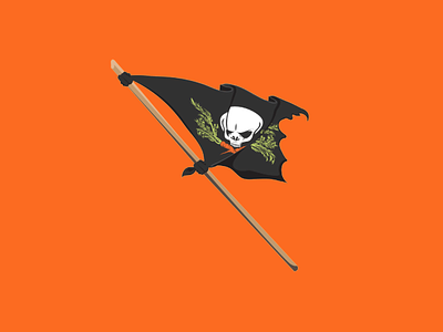 Carrot Creative Pirate Flag cc illustration orange vector