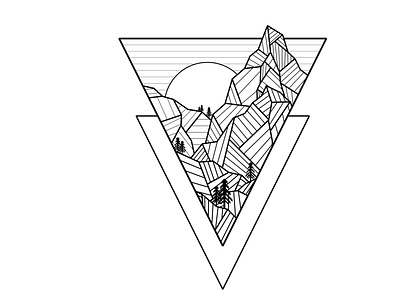 Geometric Mountains design forest geometric illustration minimal mountain