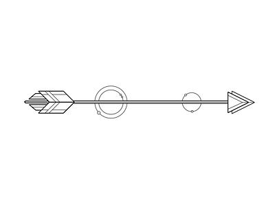 Geometric Arrow abstract bow design geometric illustration