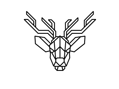 Geometric Elk animal design geometric illustration minimal
