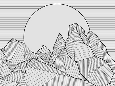 Geometric Landscape abstract app design geometric illustration landscape mountain