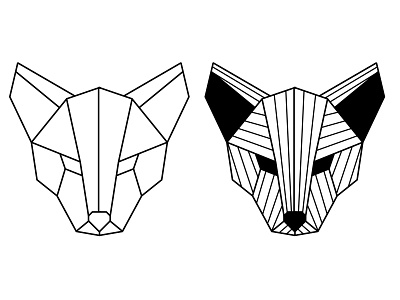 Geometric Fox abstract animal design fox geometric illustration