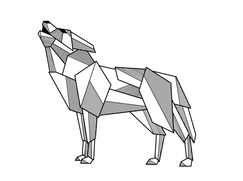 geometric wolf body