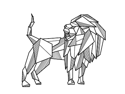 Geometric Lion animal design geometric illustration lion minimal