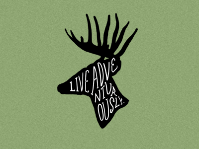 Live Fast animals deer francis ochoa illustration life motto nature quote