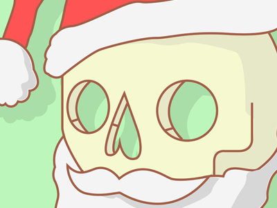 Happy X-Mas (War Is Over) cartoon christmas holidays illustration minimalist santa skeleton vector war xmas