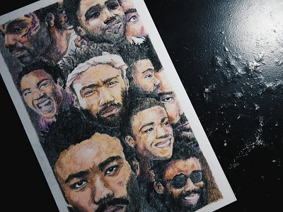 Awaken, My Love! awaken my love because the internet bristol paper childish gambino colored pencils donald glover illustration poster