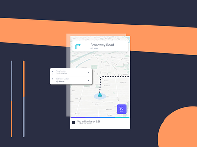 Mobile Map UI by Darius Kasiulynas on Dribbble