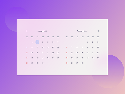 Calendar UI calendar dailyui dailyuichallenge design ui