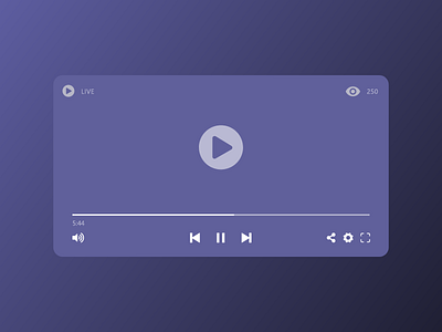 Video Player UI dailyui dailyuichallenge design ui video player