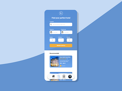 Hotel Booking UI app dailyui dailyuichallenge design hotel booking mobile ui