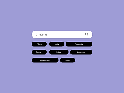 Categories UI app categories chips dailyui dailyuichallenge design mobile ui web