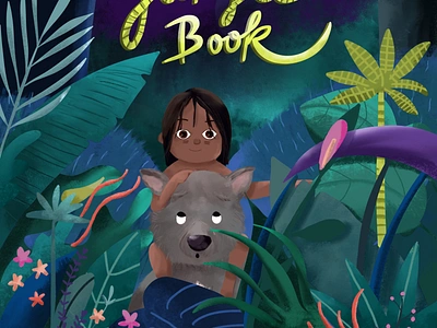 Jungle Book cover boocoverdesign book book cover bookcover character character design characterdesign child children childrens childrens book childrens book illustration childrens illustration illustration jungle jungle book kid kidlit kidlitartist kidlitillustration