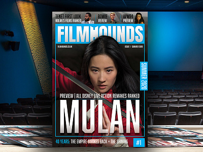 Filmhounds Magazine #1 disney film magazine magazine cover movies mulan tenet wonder woman