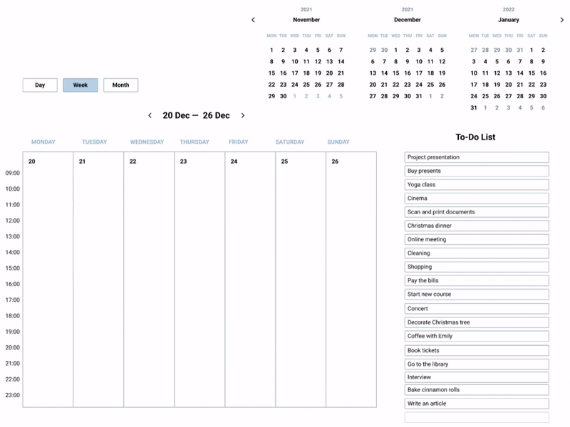 Daily UI 038 — Calendar