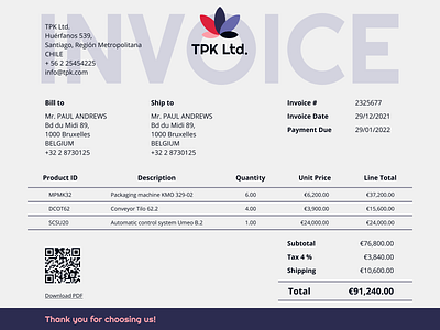 Daily UI 046 — Invoice