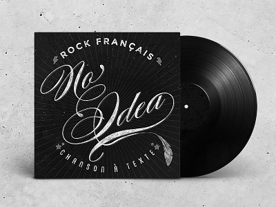 No Idea black and white disc graphic design rock music typography