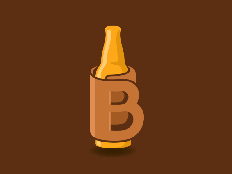 Beer Bottle Letter B Logo By Valentinedesign On Dribbble