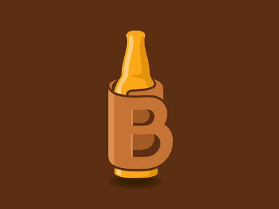 Beer Bottle Letter B Logo b bar beer botle design drink illustration letter logo vector